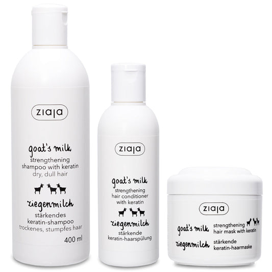 Goat's Milk Hair Care Bundle – Shampoo, Conditioner & Mask